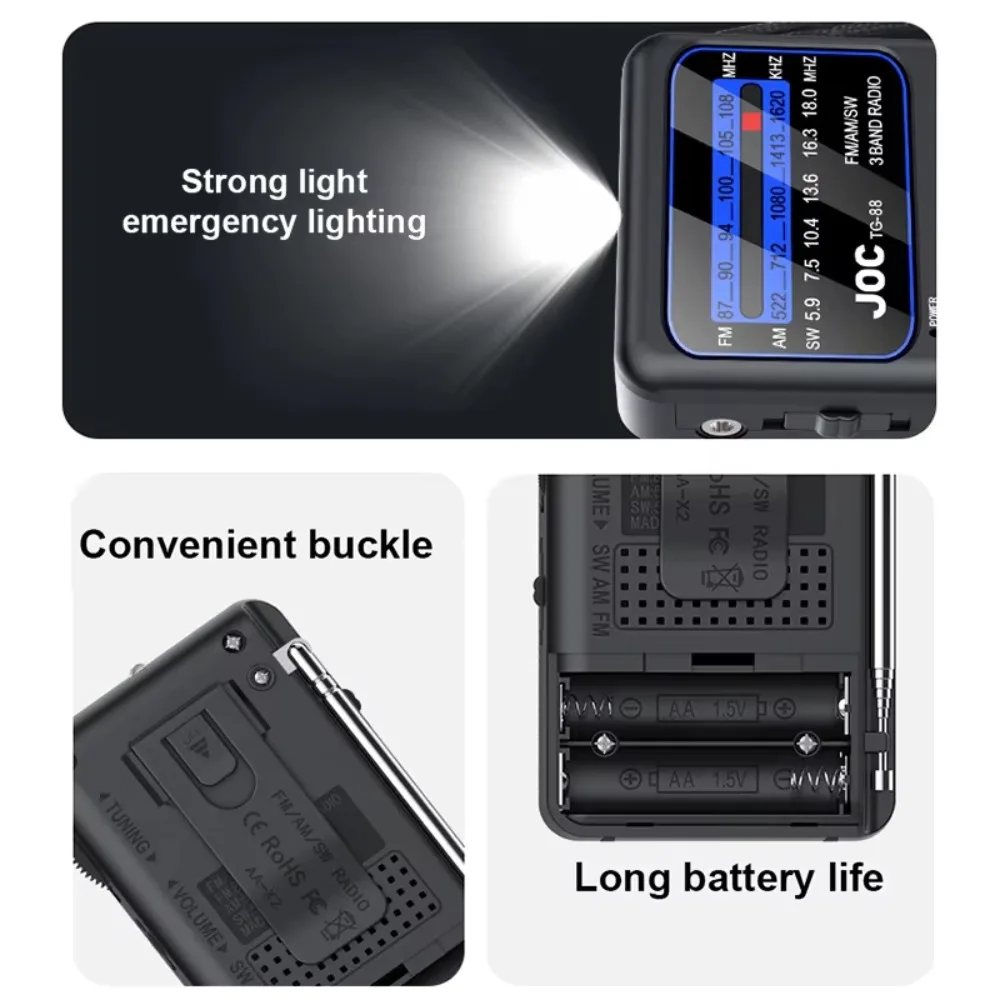 

New Portable Retro Radio Full Band Clear Sound Emergency Radio Multifunctional Multiband Radio Receiver