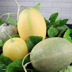 Simulation Cantaloupe Artificial Imitation Hami Melon High Imitation Fake Fruit DIY Fruit Crafts Decor For Home Kitchen Shop