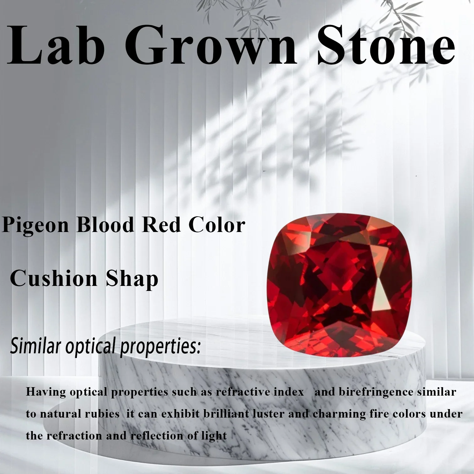 

Лабораторные рубиновые бусины в форме подушки голубиного крово-красного цвета для изготовления ювелирных изделий, DIY кольцо, ожерелье, материалы на выбор