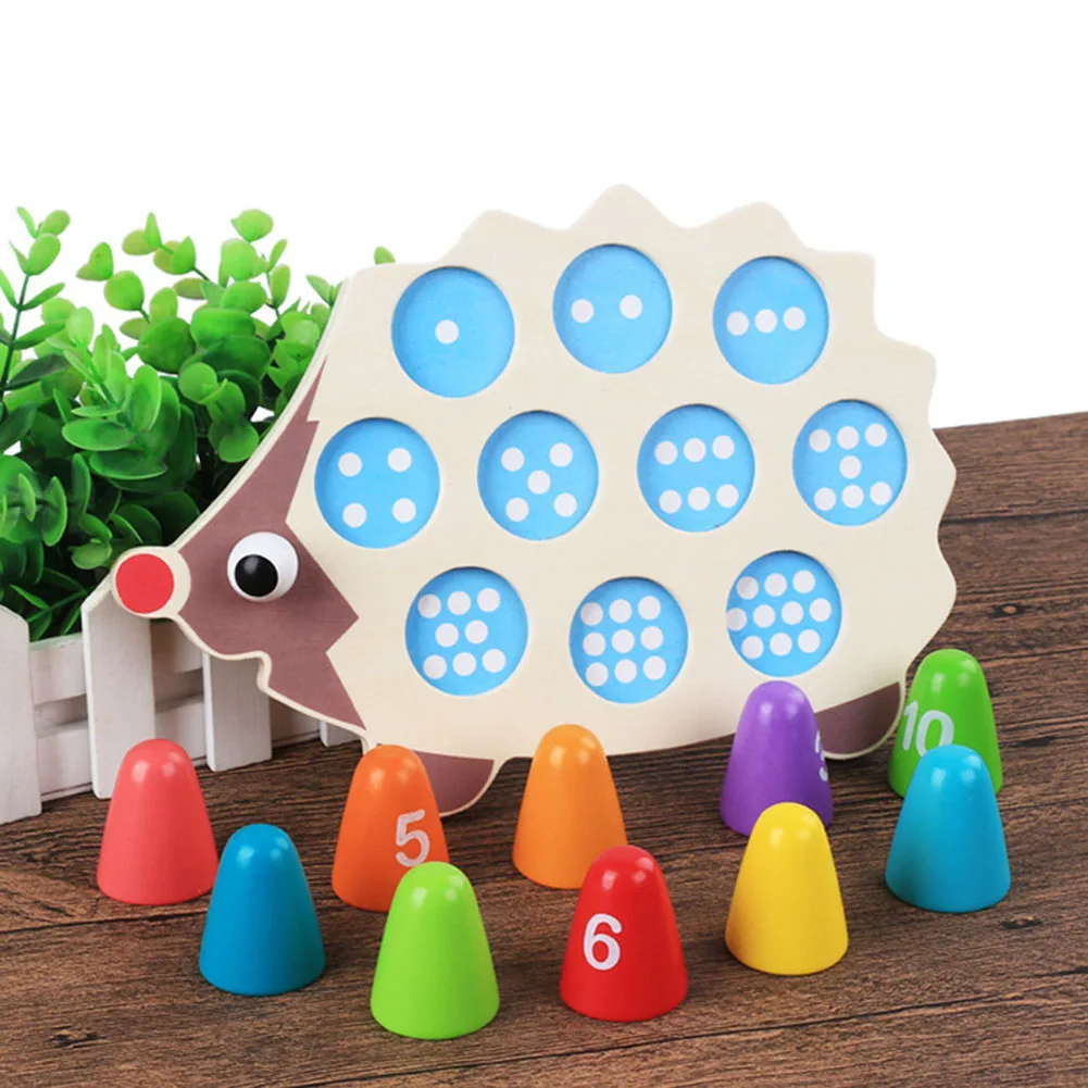 

3D Matching Toys With Hedgehog Baseplate Colorful Insteresting Game Toy For Toddler Preschool Kid