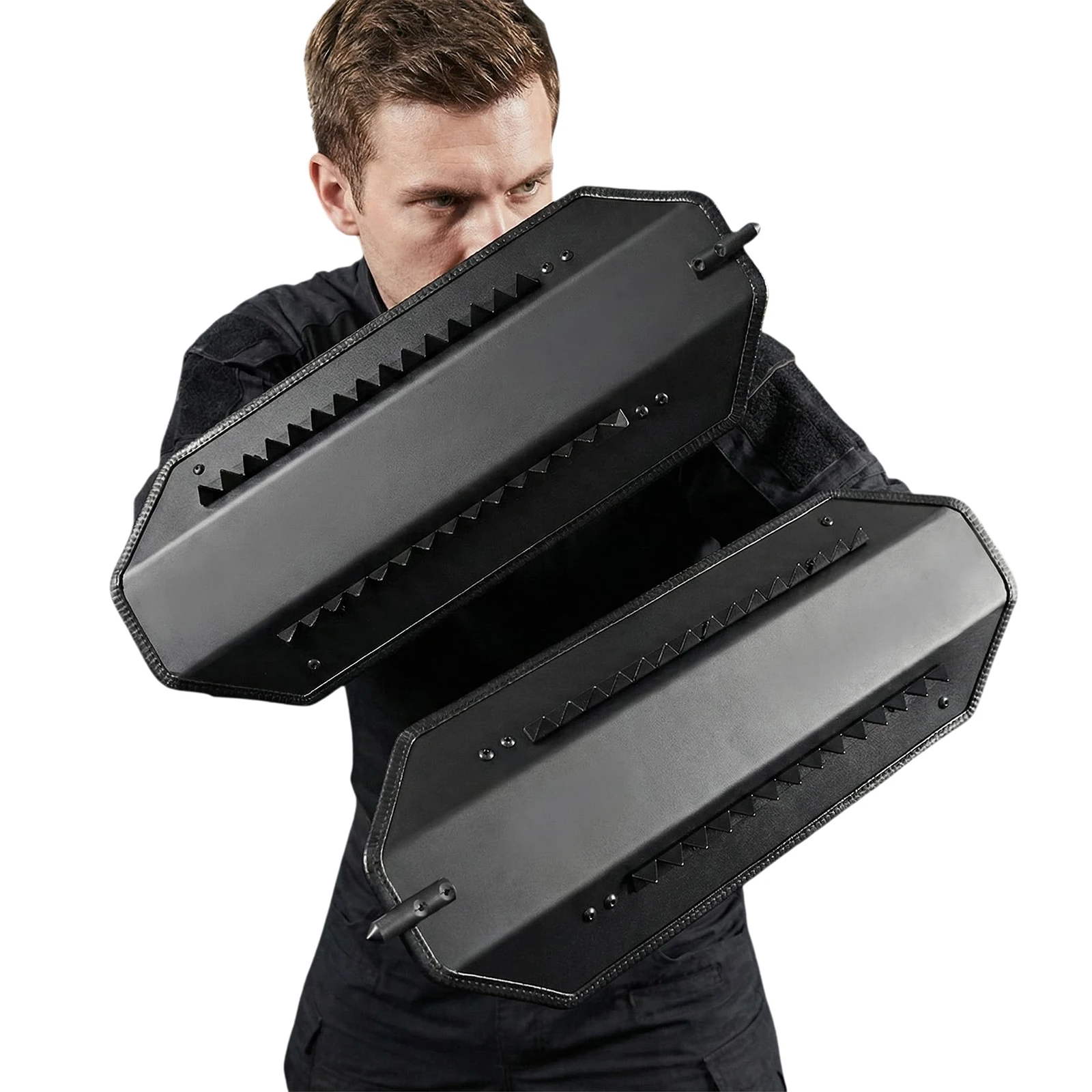 

Aluminum Alloy Metal Arm Guards Armor Self-defence Arm Type Anti-Riot Shield for Outdoor School Mall Home Company