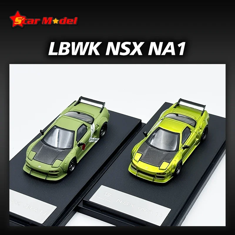 In Stock Star 1:64 LBWK NSX NA1 Carbon Hood Transparent Green Zero Diecast Diorama Car Model Toys