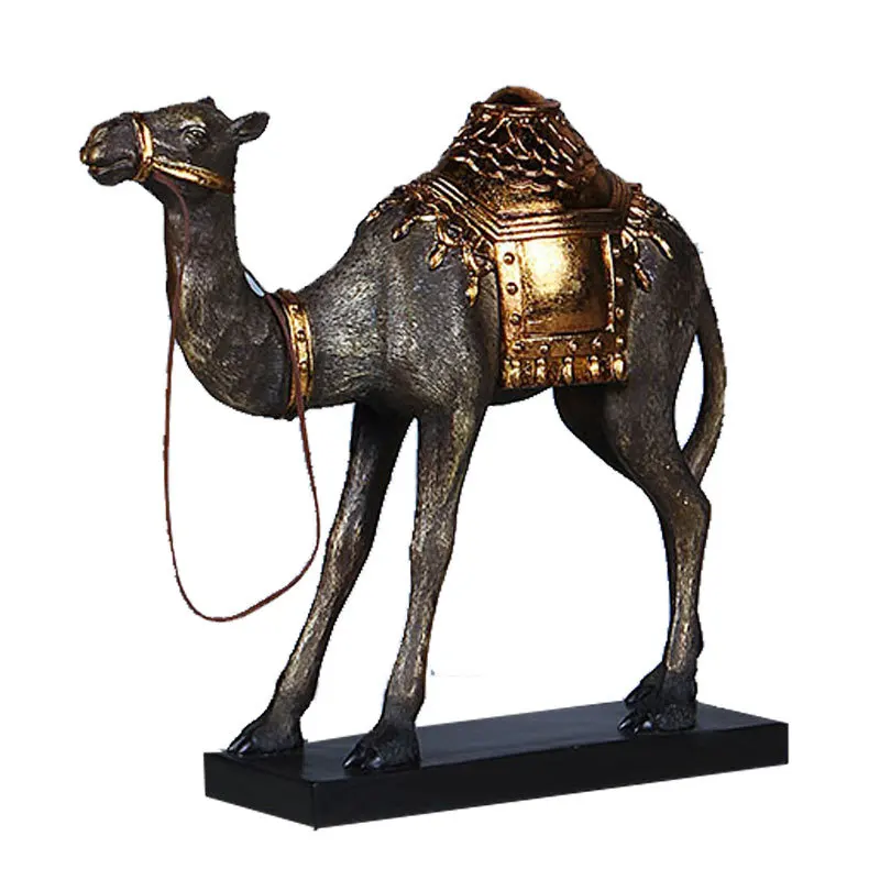 Resin Crafts Camel Dromedary Camel Indian Style Simulation Animal Sculpture Decorative Figurines Home Decoration Accessories