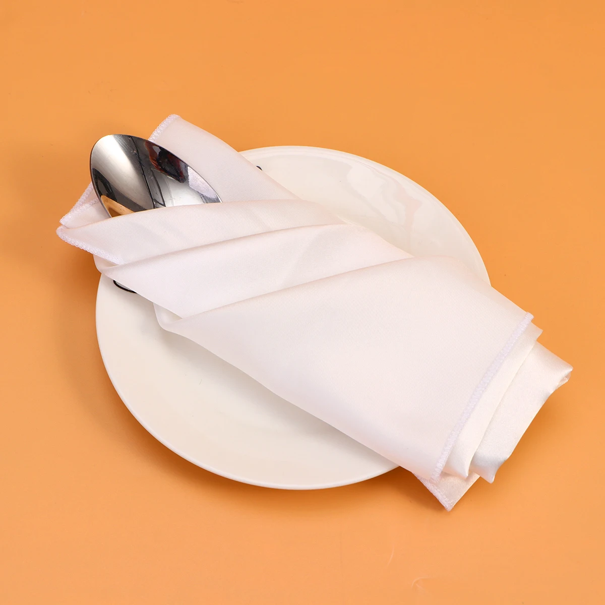 

6pcs Solid Color Napkin Cloth Square Placemat Tableware Pad Banquet Hotel Restaurant Cafe Kitchen Polyester