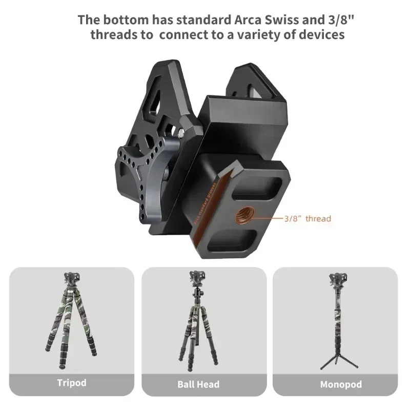 Premium Rifle Saddle Clip Adapter for Arca Swiss QR Board - Suitable for Hunting and Outdoor Shooting Stands - Image 2