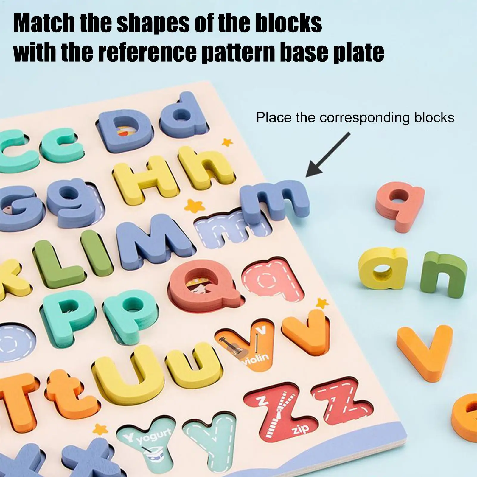 Puzzle en bois avec chiffres et Alphabet colorés, jeu de correspondance Intelligent pour enfants d'âge préscolaire, jouets éducatifs précoces, nouvelle collection