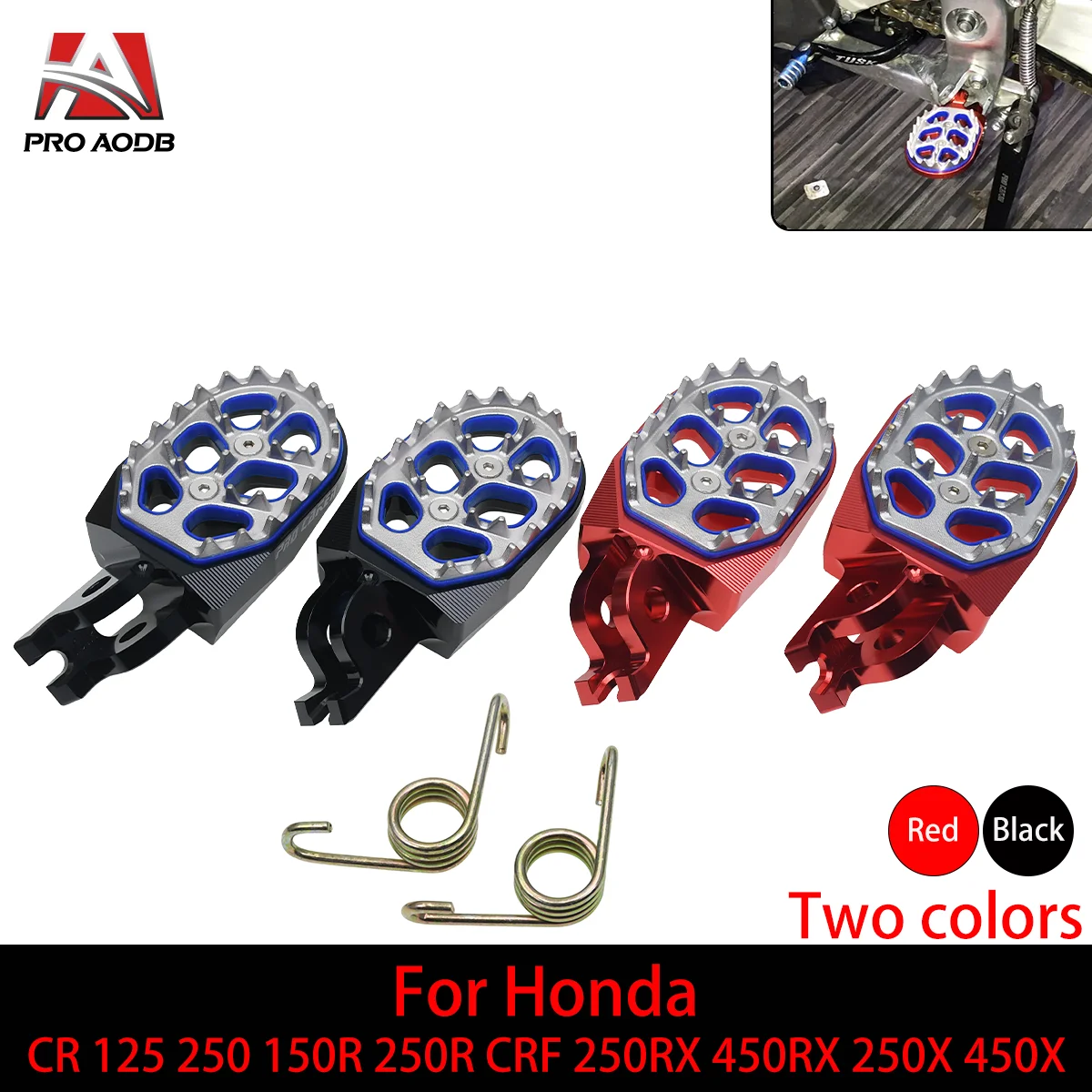 

Motorcycle CNC Foot Peg Pedal Footrest For Honda CRF 250X 450X 250RALLY 150R 250R 450R 450L 250L 1100L AFRICA TWIN SPORTS ES/DCT