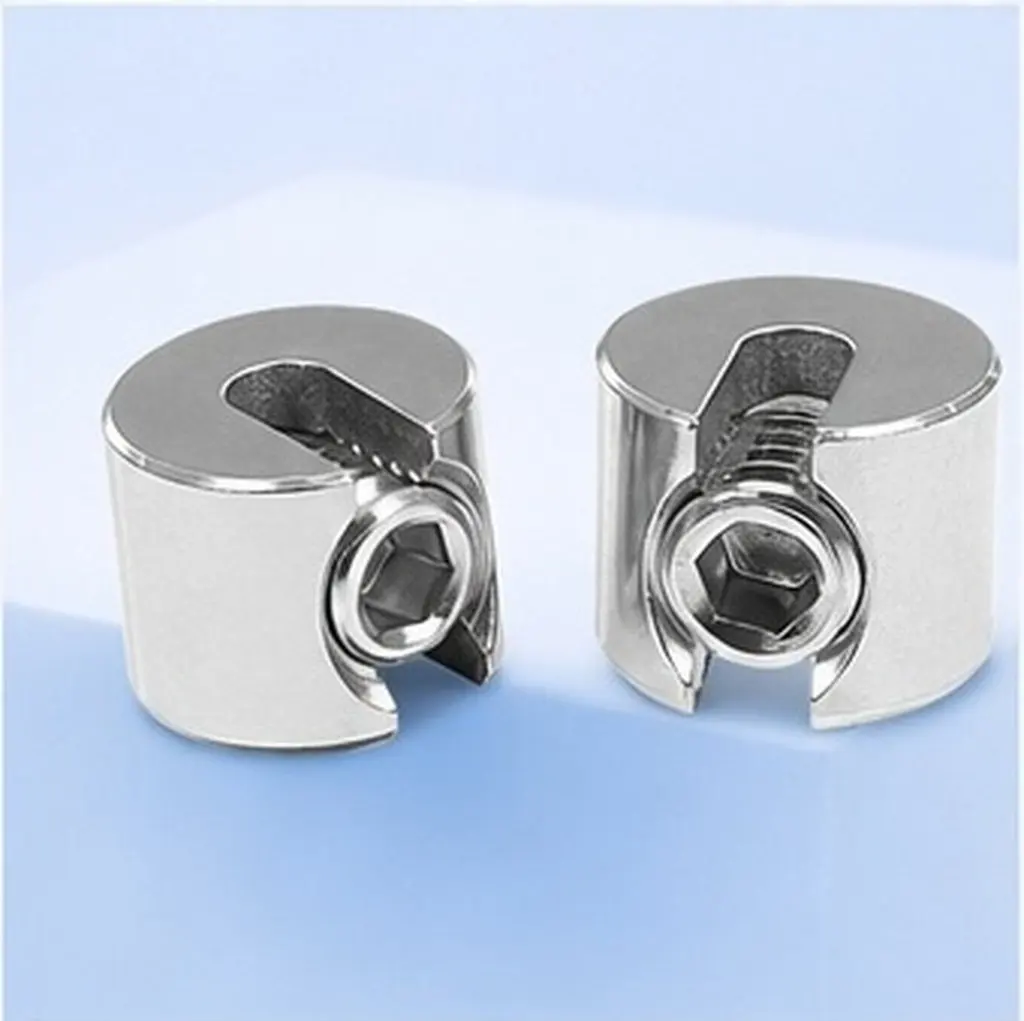 Stainless Steel Wire Rope Clamp M4x2 – 2pcs Polished Rust-Resistant Cable Clip for Fence Deck Railing