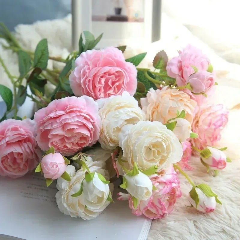 New Simulated Peony Flower Living Room Dining Table Decoration Home Decoration Party or Wedding Personalized Scenery Supplies