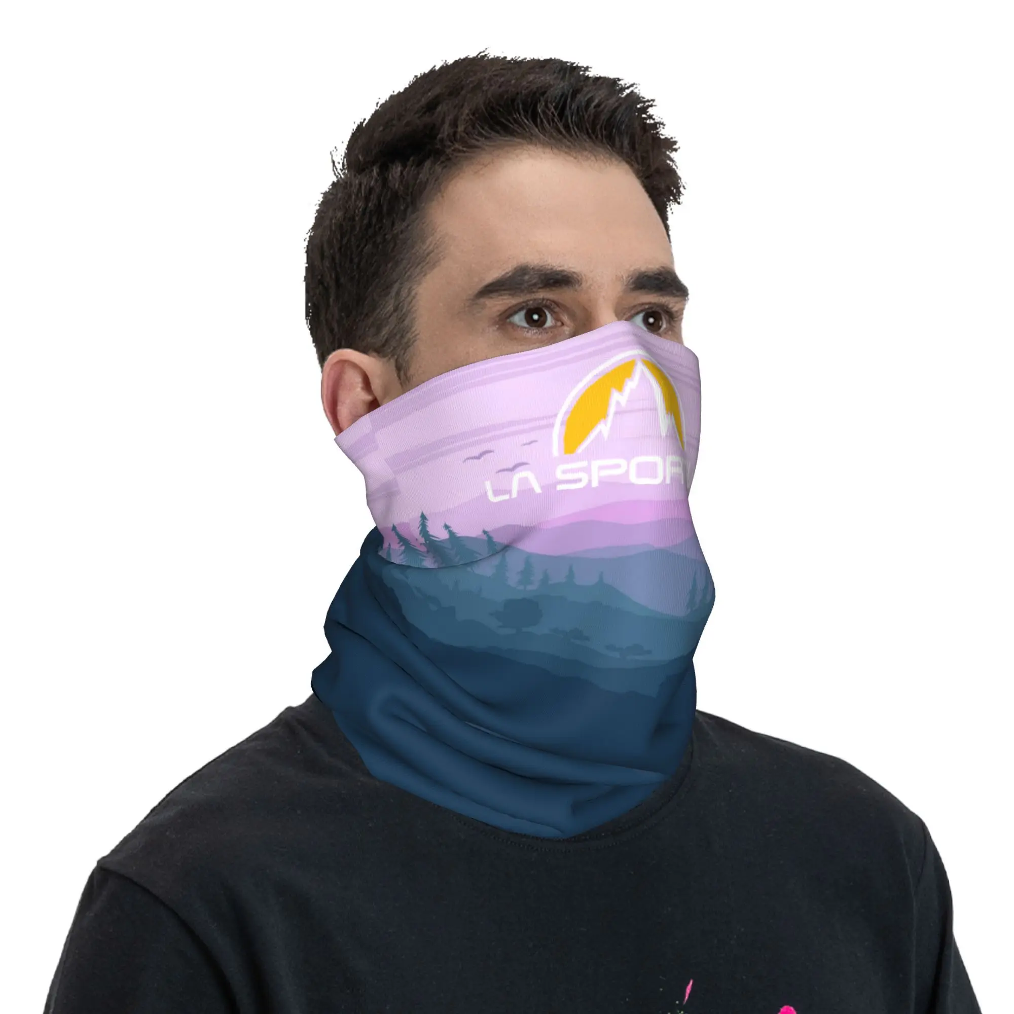 Custom La Sportiva Logo Winter Headband Neck Warmer Women Men Ski Hunting Tube Scarf Face Bandana Gaiter