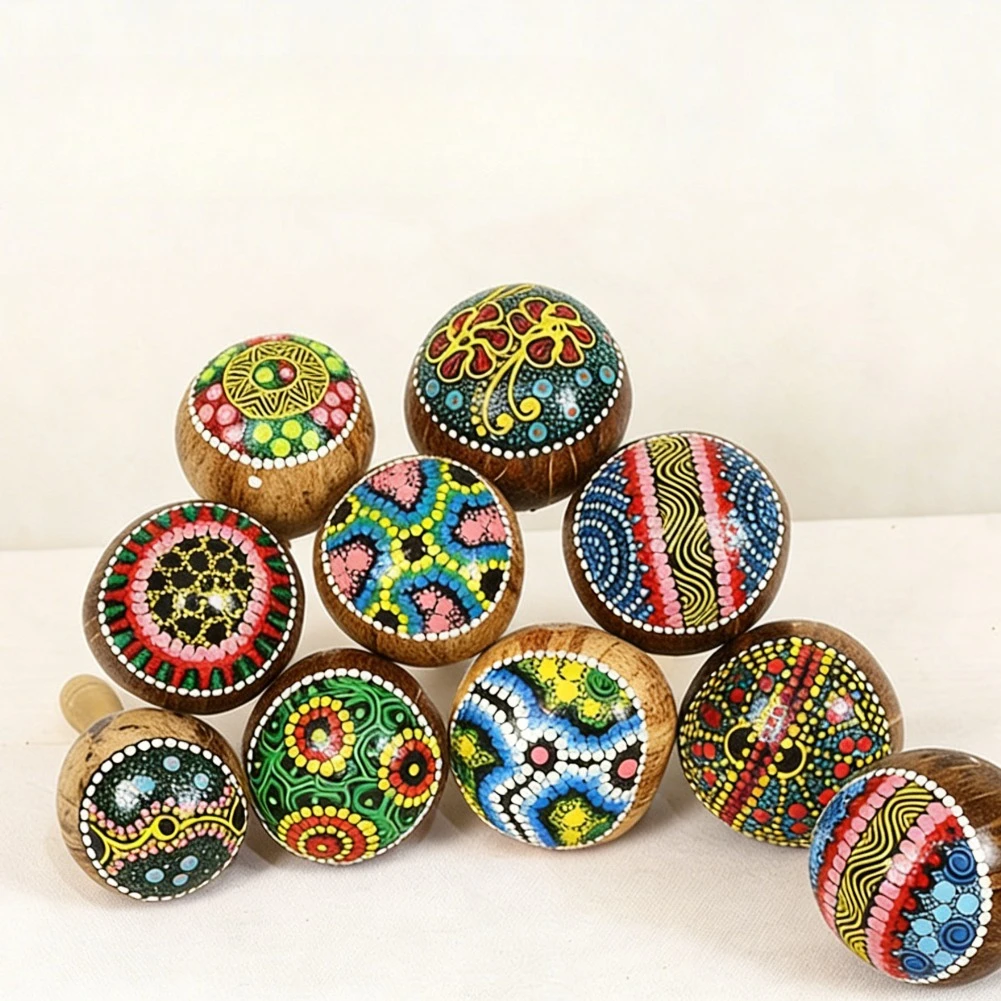 Kids Toys Indonesia - Natural Coconut Shell Sand Hammer Kids
