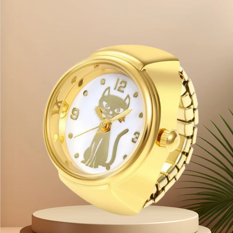 Creative Alloy Shell, New Hot Selling Couple Ring, Circular Arabic Numerals, Cat Scale, Men's And Women's Gift
