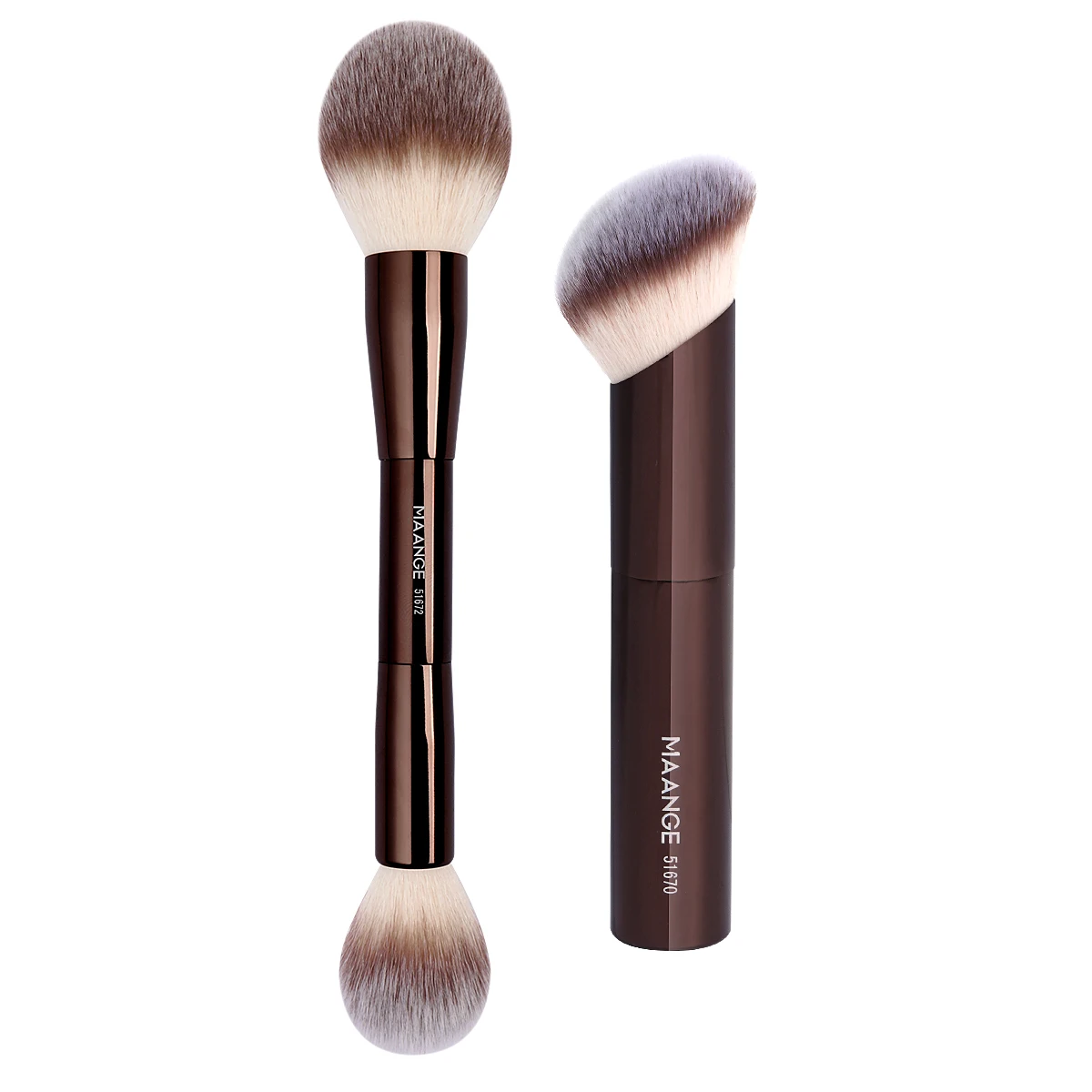 MAANGE 2pcs/set Makeup Brushes Foundation Powder Concealer Blusher Brush Soft Dense Kabuki Blending Makeup Brush Beauty Tool