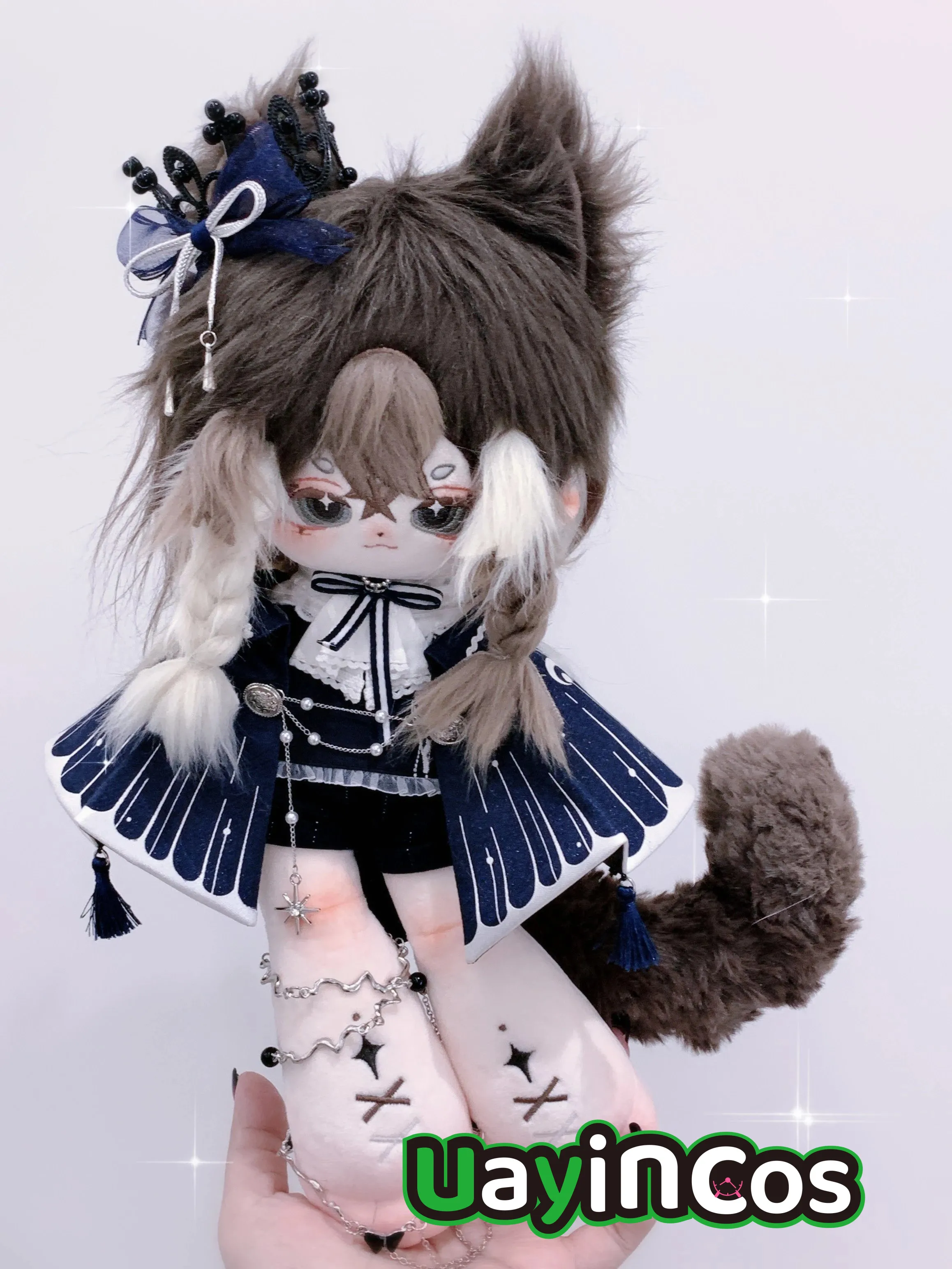 

Аниме без атрибутов Monster Hei Chai, мягкая хлопковая плюшевая кукла 30 см, тело с хвостом скелета, кавайная игровая игрушка для детей Gi