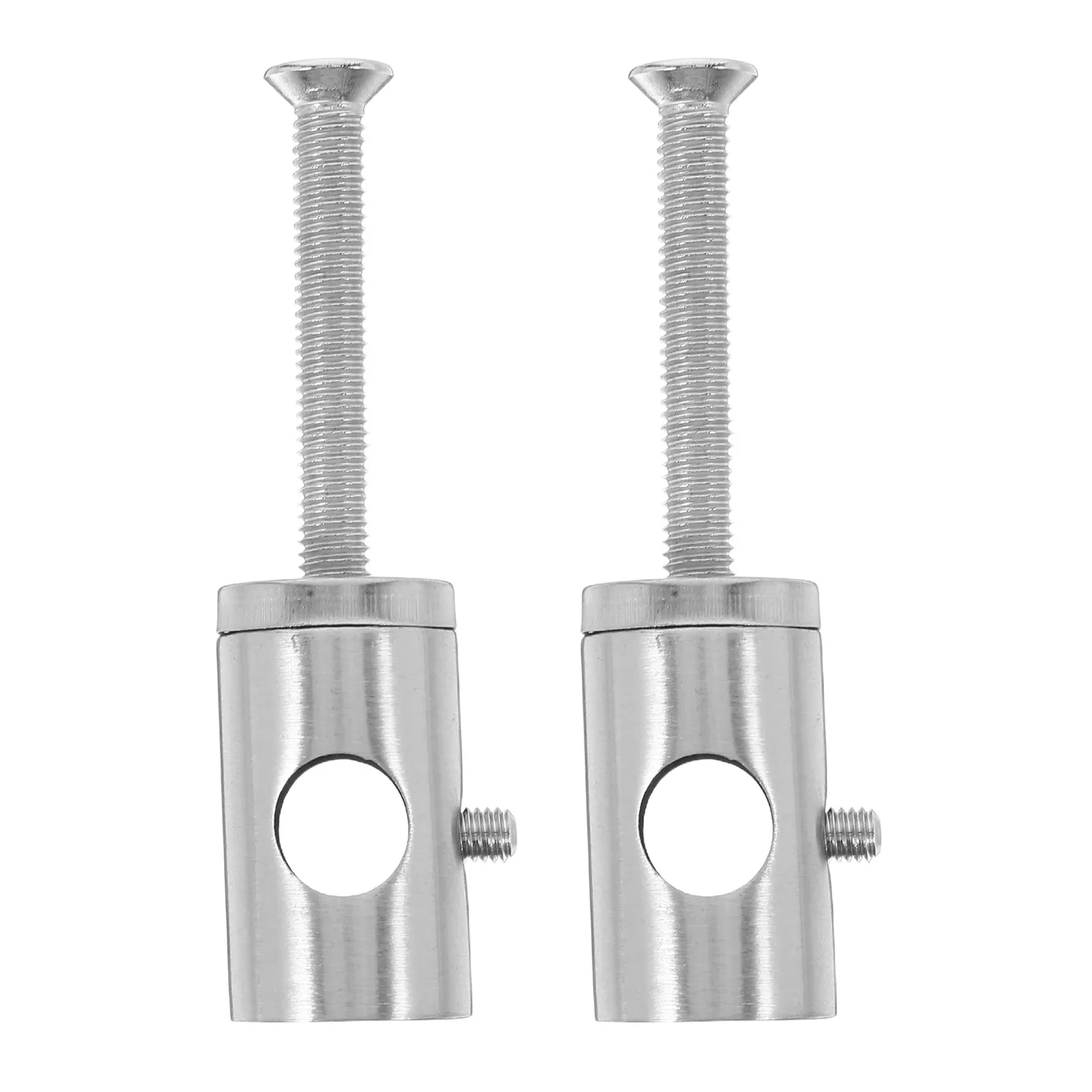 

2Pcs Stainless Steel Handrail Brackets Round Pipe Connectors Minimalist Design Versatile for Outdoor Handrails Stair Rail