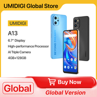 UMIDIGI A13 Android Smartphone Global Version Unisoc T610 4GB 128GB 20MP Camera Al Triple 6.7\