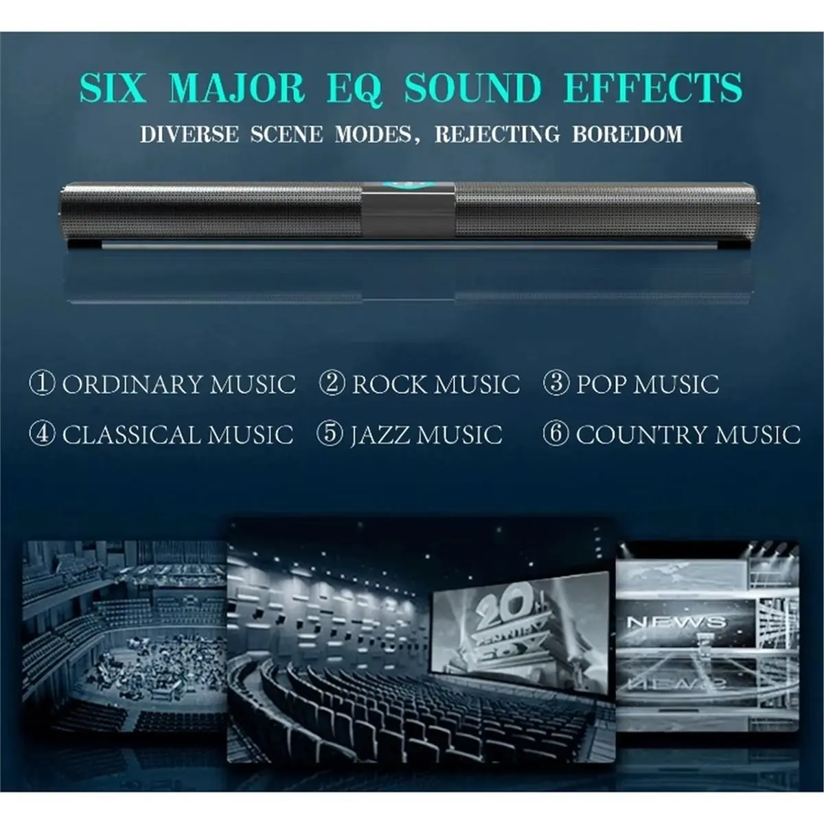Wireless Subwoofer Bluetooth Speaker Sound Bar Box for TV Music Radio FM Big Bocina Bluetooth Caixa de Coluna