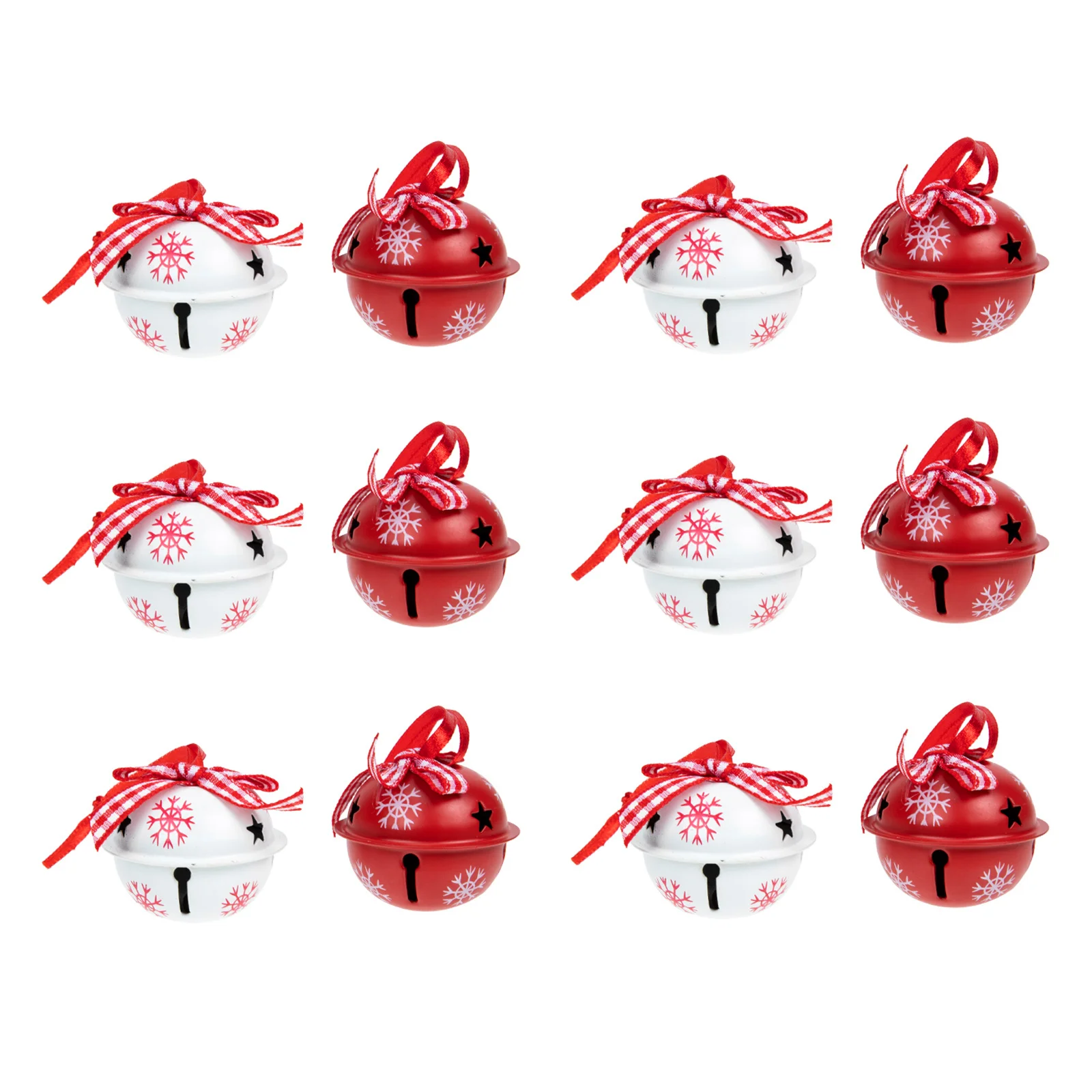 

12Pcs Xmas Iron Bell Pendant Hanging Christmas Tree Decoration Party Ornament Home Festival Decor Delicate Xmas Pendants