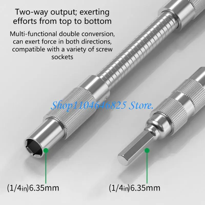 3 Piece Flexible Drill Extension Shaft for Tight Space 15/20/30cm Length Drill Bit Holders with 1/4