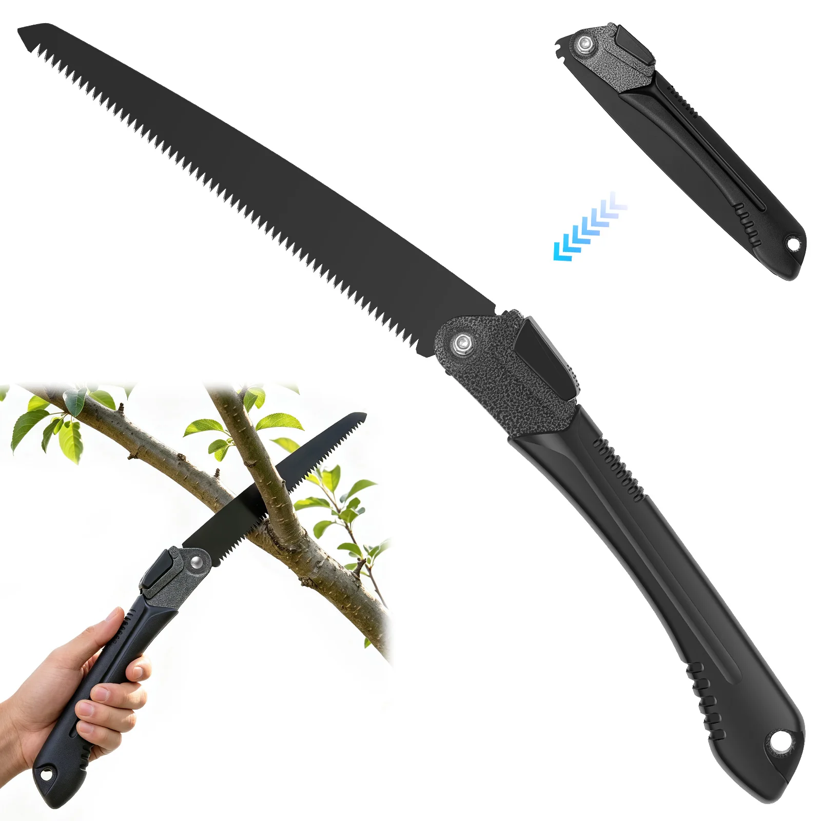 Folding Pruning Saw Manganese Steel Woodworking Folding Saw Ergonomic Landscaping Hand Saws for Garden Yard Camping and Outdoor