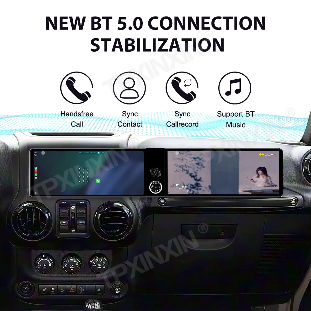 

Car Accessories Radio For Jeep Wrangler 2017-2023 Android Auto GPS Navigation Multimedia Stereo Receiver Head Unit Offline