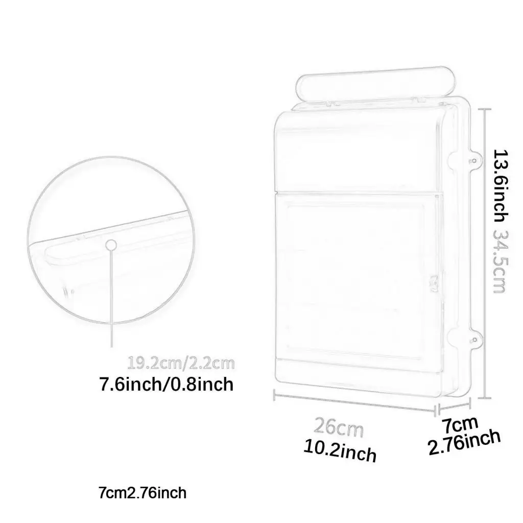 صندوق بريد معلق على الحائط قابل للقفل، صندوق بريد متعدد الاستخدامات، صندوق تبرع لحامل الصحف، تركيب بسيط وخفيف الوزن