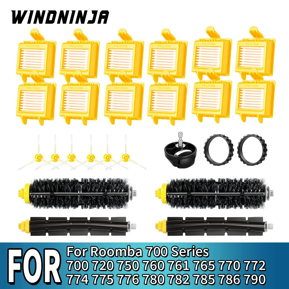 Pièces de rechange pour aspirateur iRobot Roomba série 700, 750, 770, 780, 790, accessoires, brosse latérale de remplacement, filtre HEPA