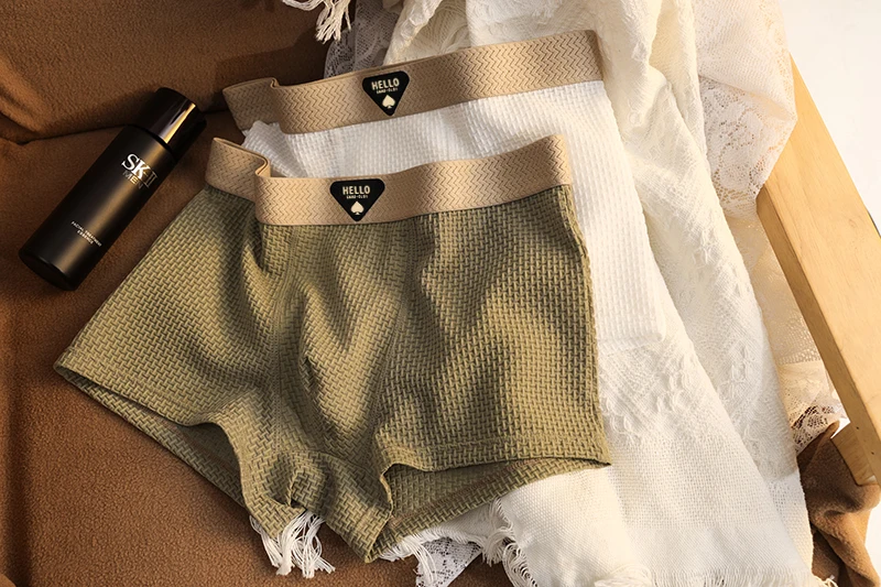 4 stücke Boxer Shorts männer Eis Seide Unterwäsche Kühle Dünne Unterhose Atmungsaktive Sexy Höschen U Konvexen Dessous Plus Größe l-6XL – Detail 2