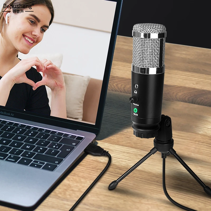 

A9 USB computer microphone sound card microphone recording and receiving capacitor live streaming karaoke game