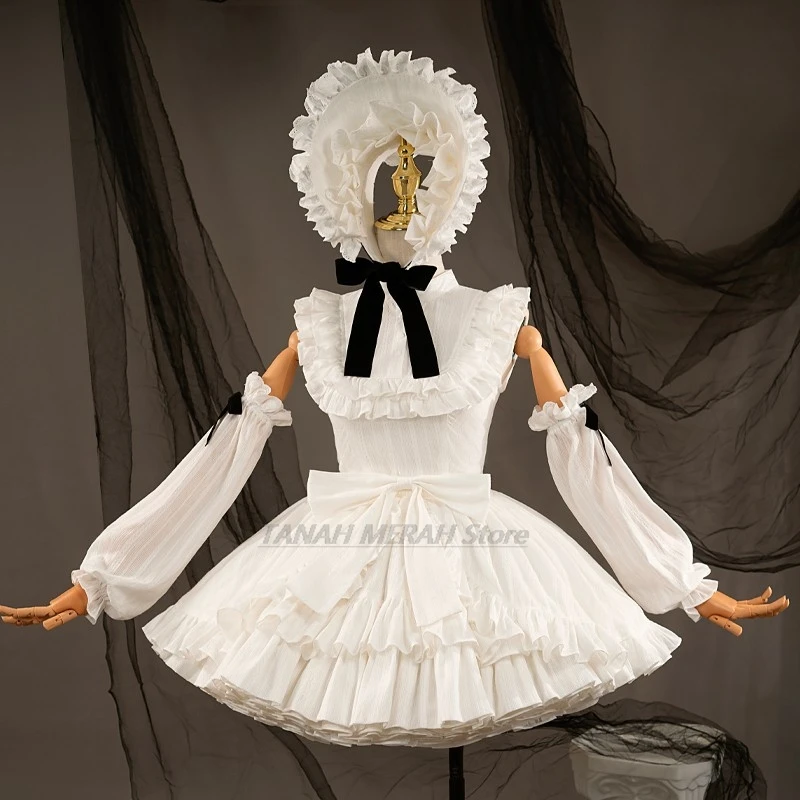 

Проект Sekai Feat. Винтажная кукла Diva Mi, карнавальный костюм на палец, платье Лолиты для девочек и женщин, нарядный ретро-белый наряд на Хэллоуин