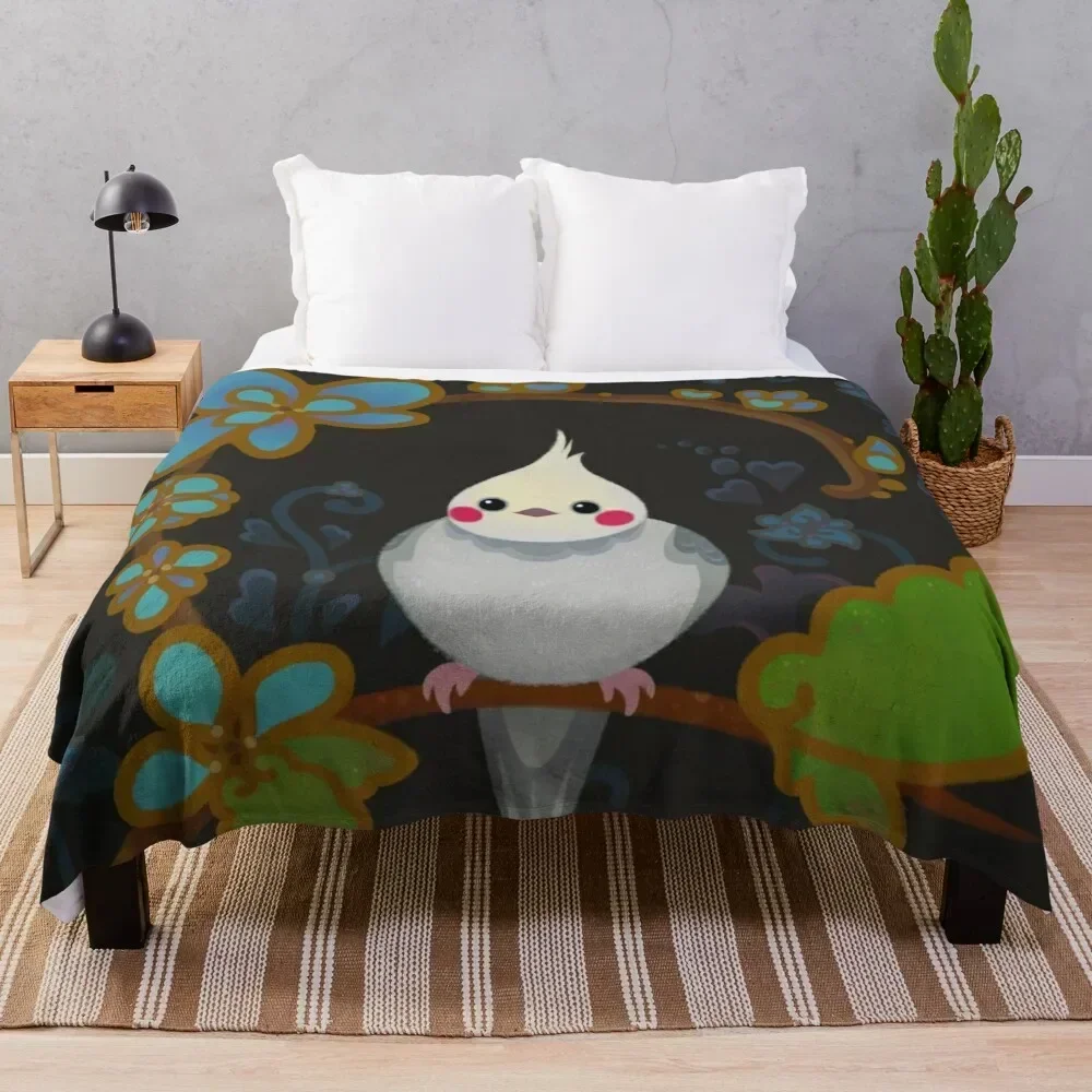 

Cockatiel Throw Blanket Warm Accent Blanket for Living Room Decoration