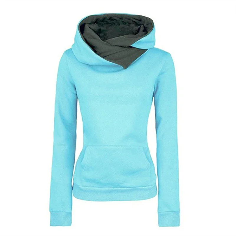 

Womens Tracksuit Autumn Winter Warm Double Neck Hoodies Fashion Casual Versatile Sweatshirts Hot Sales High Street Tops Clothing