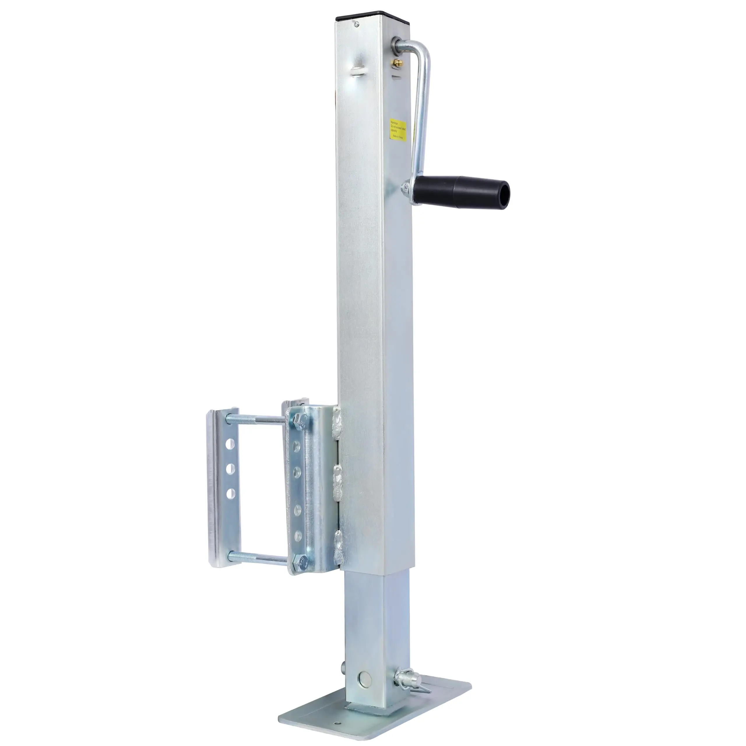 

Heavy Duty Trailer Jack, 28.6” Lift 2,500LBS Capacity Fixed Jack With Drop Leg, Side Wind Handle For Horse Trailer RV