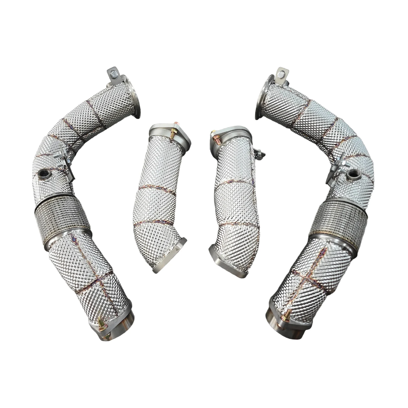 AKS Stainless Steel Heatshield Downpipe For BMW M5 G90 Racing Downpipe