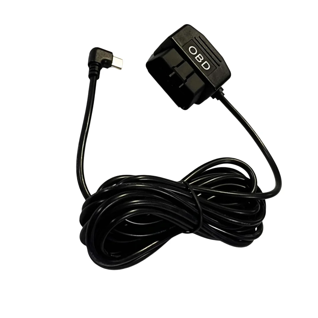 

Кабель питания OBDII для камеры приборной панели Кабель питания OBDII Адаптер OBD-Type-C 12-24 В до 5 В/3 А