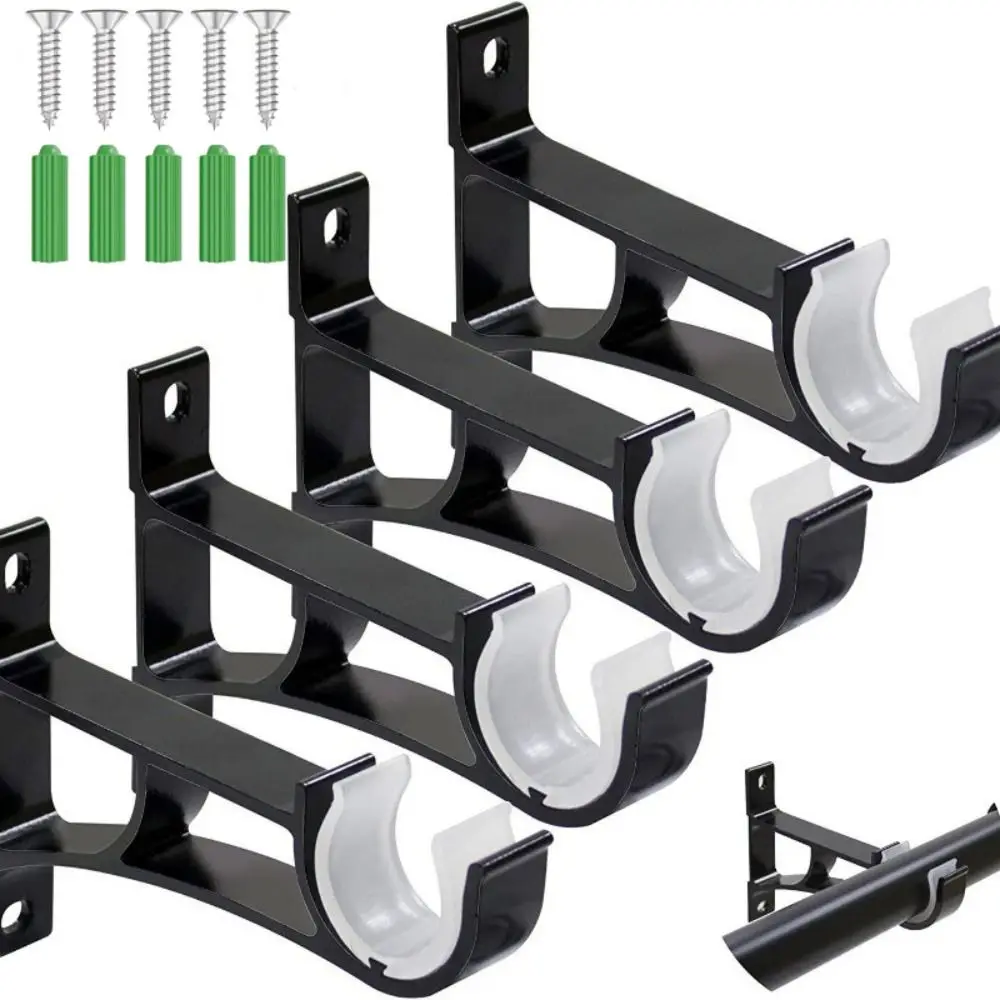 

Новый карниз из алюминиевого сплава, сверхмощный зажим с винтами, крепежный зажим для штор, одиночные металлические инструменты для оконной фурнитуры