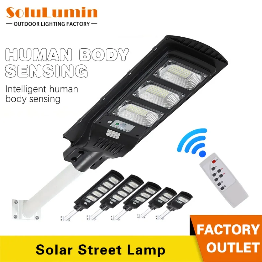 

LED Outdoor Solar Street Lamp IP65 Waterproof Human Body Sensing Remote Control Wall Light Courtyard Garden Balcony Street Lamp