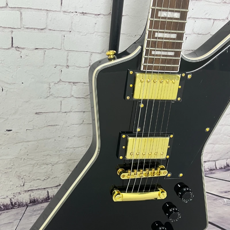 41 Inch Black Gold Colour E Style Electric Guitar Gold Hardware Free Delivery