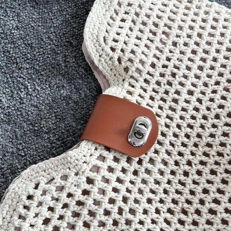 DIY Häkelhandtasche zum Aufnähen, Druckknopfverschluss, Leder-Druckknopf, Taschenverschluss, Verschlüsse, Handtaschenknopf, Schultertaschenzubehör – Detail 8