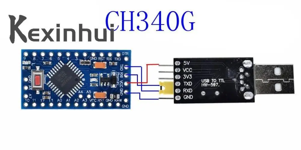 CH340 USB to TTL converter UART module CH340G upgrade download a small wire brush plate STC microcontroller board USB to serial