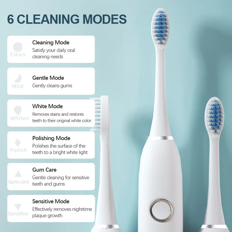 Xiaomi الذكية الكهربائية فرشاة أسنان صوتية USB قابلة للشحن 6 طرق الموقت الذكي مع حامل صندوق السفر فرشاة أسنان تبييض الأسنان