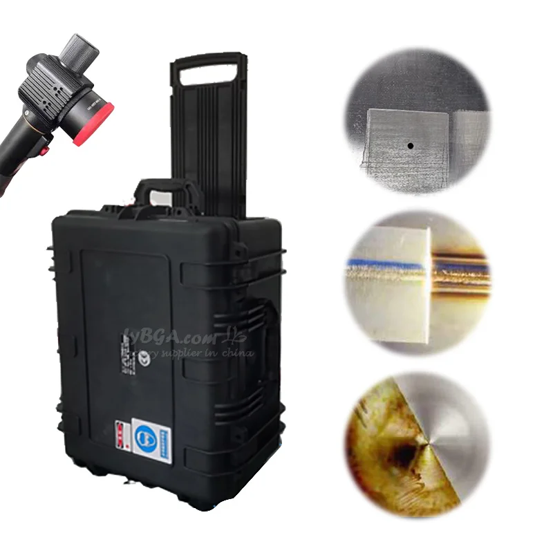 200W 100W Pulse Laser Pulizia Macchina per la rimozione della ruggine Attrezzatura per la decalcificazione laser Raffreddato ad aria Sgrassature di ruggine Disossidante Detergente per stampi