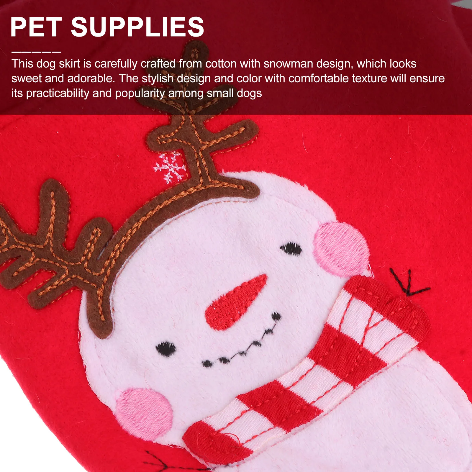 

Dog Snowman Dress Puppy Clothing for Small Dogs Dresses Pet Clothes Holiday Costume Outfits Costumes Skirt