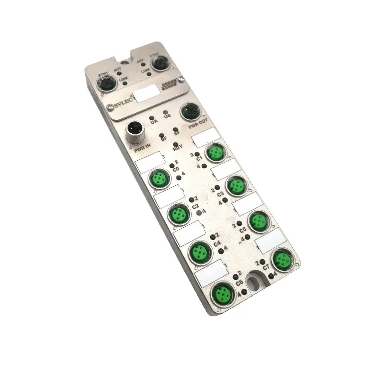 Svlec Metal IP67 Remote I/O Module Profinet Ethercat EthernetIP IO-Link 32 Ports Intelligent Control