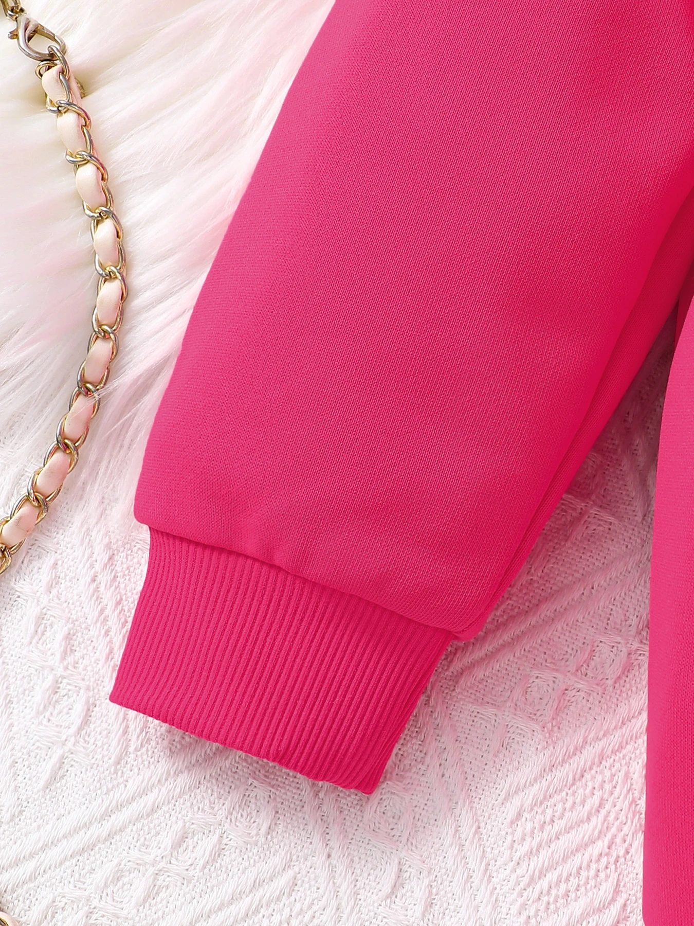 طقم بناطيل ضيقة زرقاء ورقبة مستديرة محبوكة للأطفال ، ملابس بنات ، وردي ، موضة الخريف ، 2 *