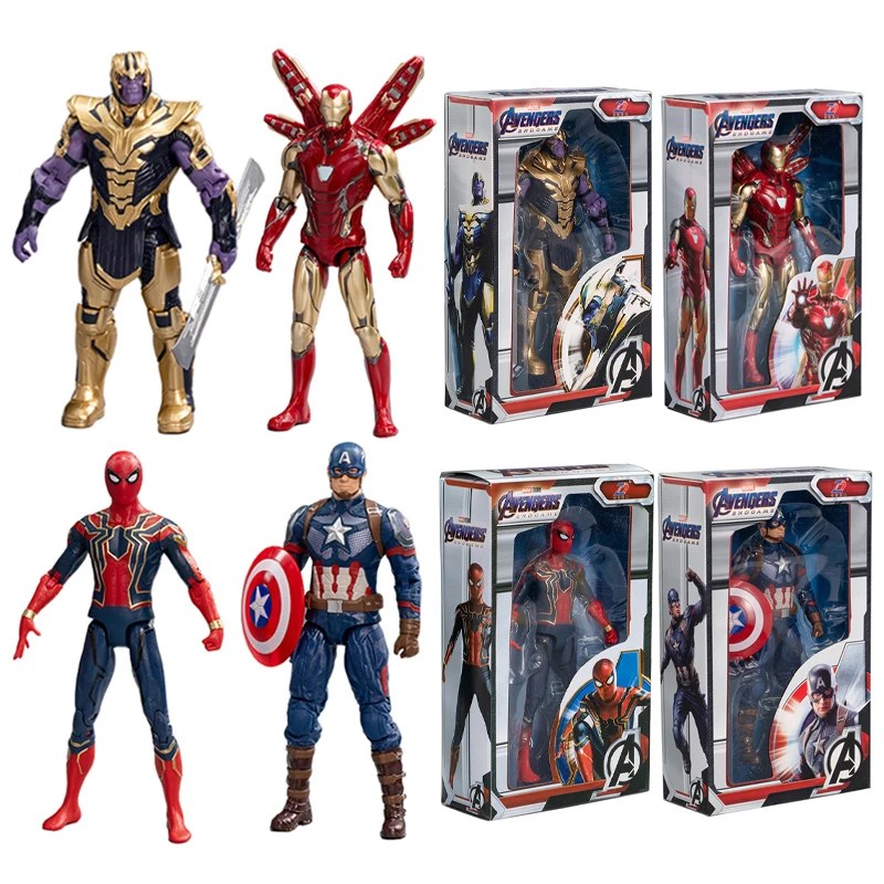 New 18cm Children's Toy Marvel Legendary Avengers Anime Character Iron Man Spider Man Action Character Toy For Children Birthday