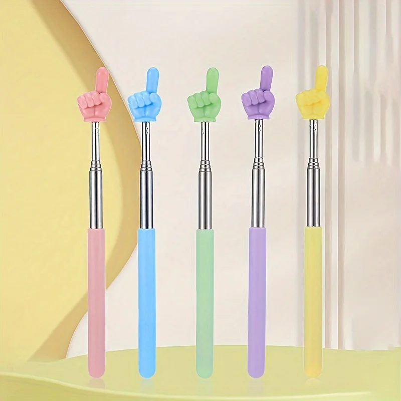 3Pcs Telescoping Teacher Pointer Colorful Retractable Teacher Hand Pointer for Classroom Reading Pointer