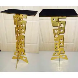 Folding Magic Tables (Gold Color),Magic Accessories Stage Magic Props Close Up Magic Tricks Magia Toys Classic