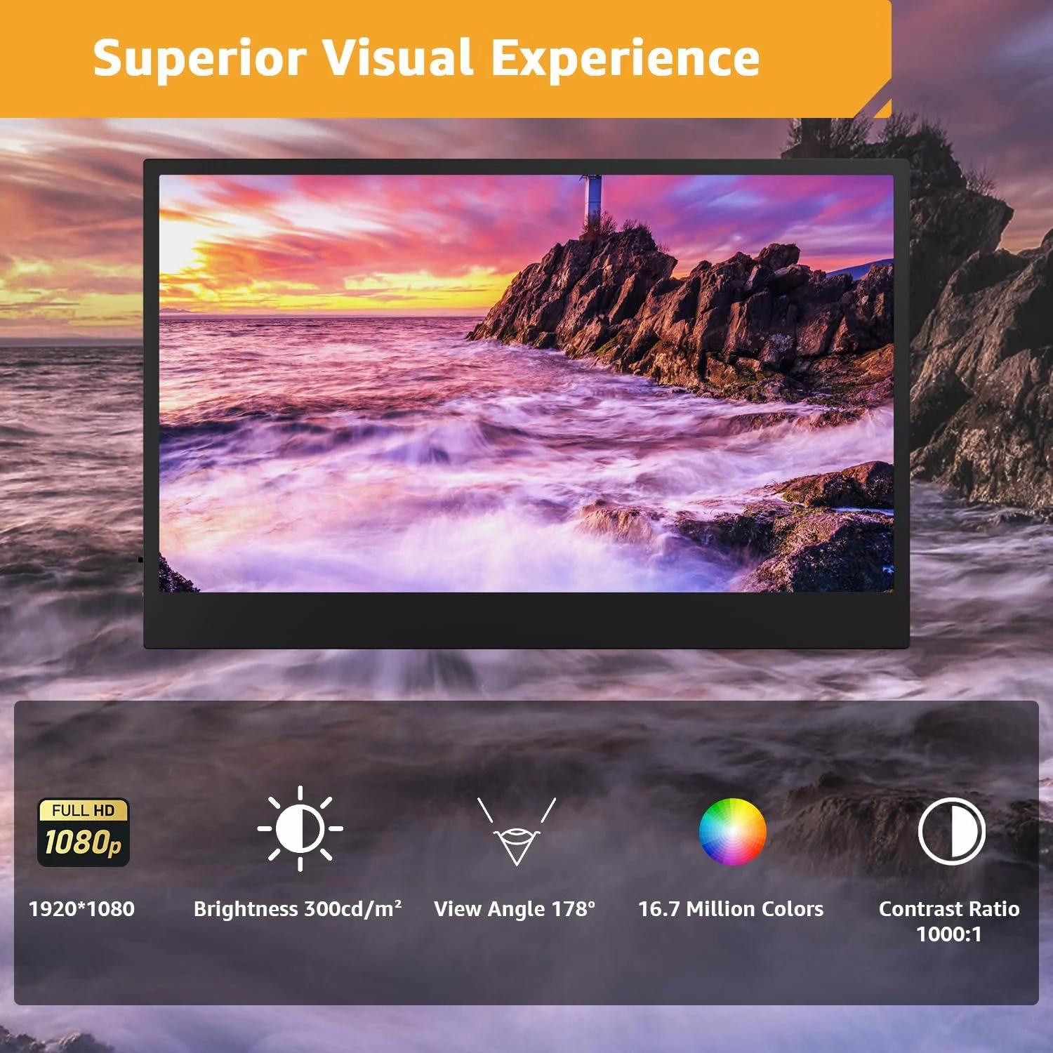 شاشة AHXJKA مقاس 15.6 بوصة FHD 1080P محمولة مع شاشة HDMI USB IPS الثانية خارجية للكمبيوتر المحمول Mac Switch Xbox ps4، S1 Table