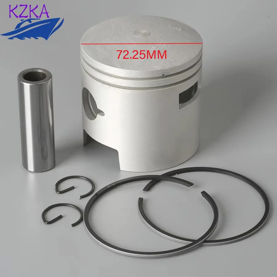

61N-11635 (+0.25MM O/S) Piston Set For Yamaha Outboard Motor 2 Stroke 25HP 30HP 61N-11635-00 Boat Engine Parts 72.25mm